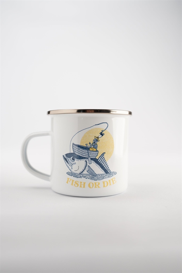 Lakor Reel Big Fish Enamel Mug